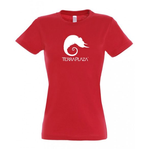 TerraPlaza simple logo red női póló