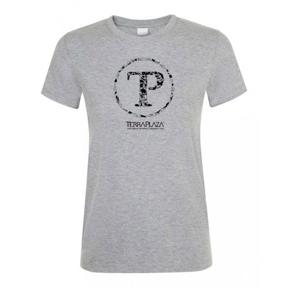 TerraPlaza kör logo grey melange női póló