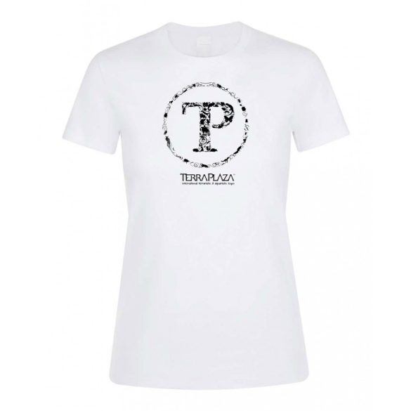 TerraPlaza kör logo white női póló