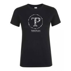 TerraPlaza kör logo black női póló