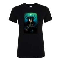 Idolomantis diabolica felirat nélkül fekete női póló 