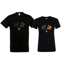 Leopárdgekkók fekete páros póló