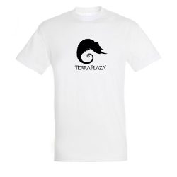 TerraPlaza simple black logo fehér férfi póló