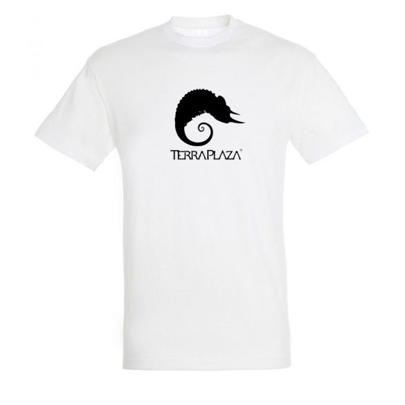 TerraPlaza simple black logo fehér férfi póló