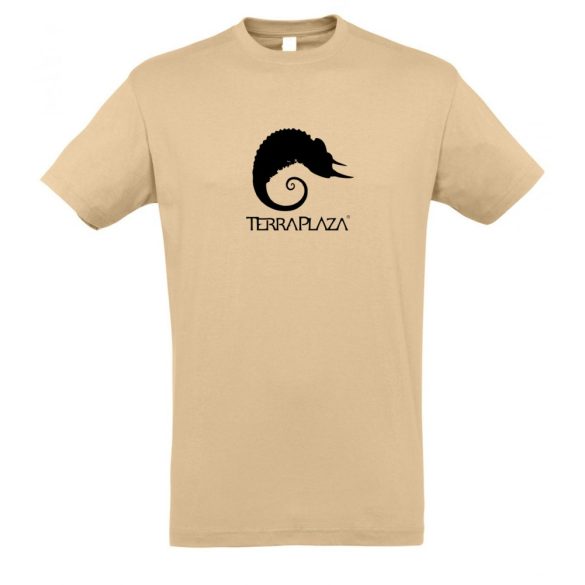 TerraPlaza simple black logo sand férfi póló