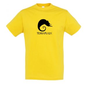 TerraPlaza simple black logo gold férfi póló