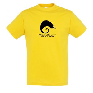 TerraPlaza simple black logo gold férfi póló