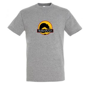 2019 október TerraPlaza logo grey melange férfi póló