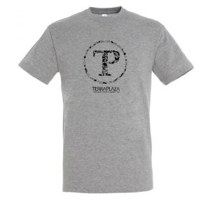 TerraPlaza kör logo grey melange férfi póló