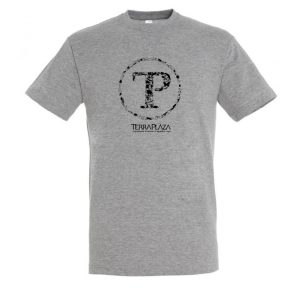 TerraPlaza kör logo grey melange férfi póló TerraPlaza kör logo grey melange férfi póló
