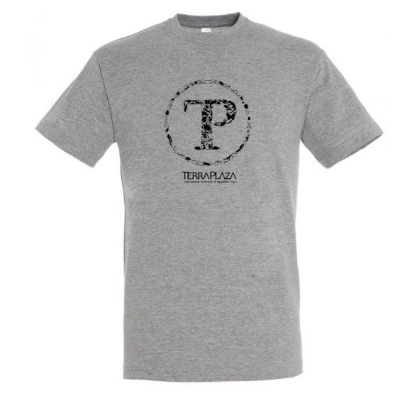 TerraPlaza kör logo grey melange férfi póló