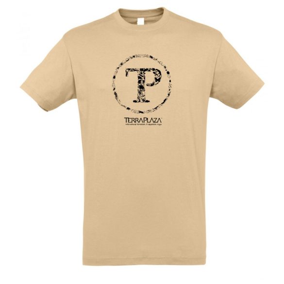 TerraPlaza kör logo sand férfi póló