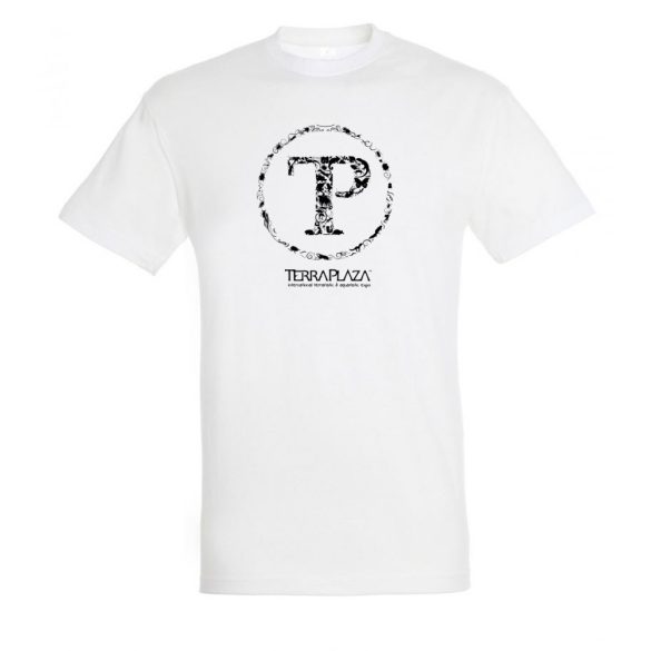 TerraPlaza kör logo white férfi póló