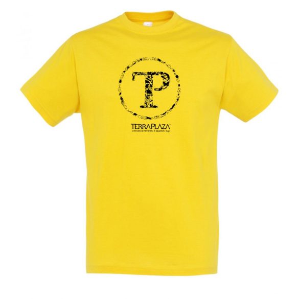 TerraPlaza kör logo gold férfi póló
