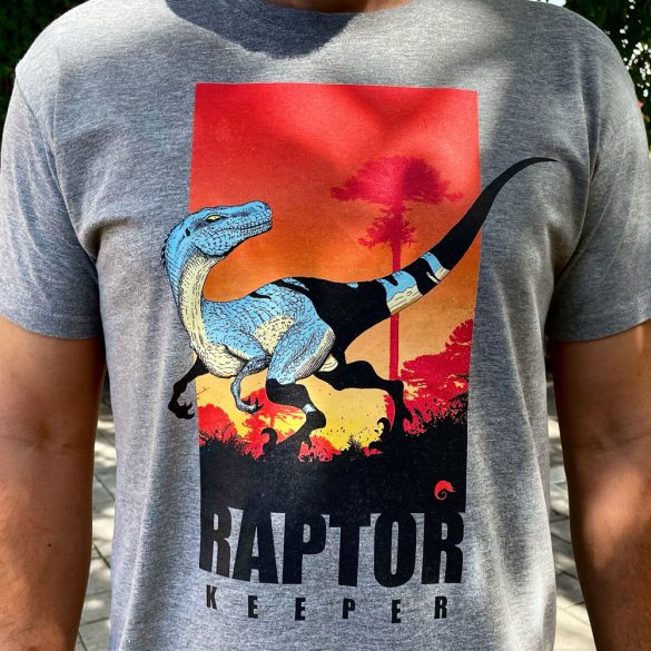 Raptor keeper grey melange férfi póló