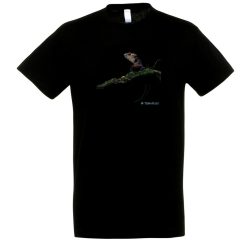 Krokodilszkink egyszerűsített fekete férfi póló