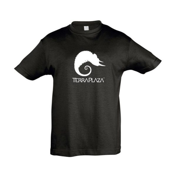 TerraPlaza simple logo fekete gyermek póló