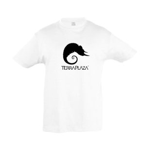 TerraPlaza simple logo fehér gyermek póló