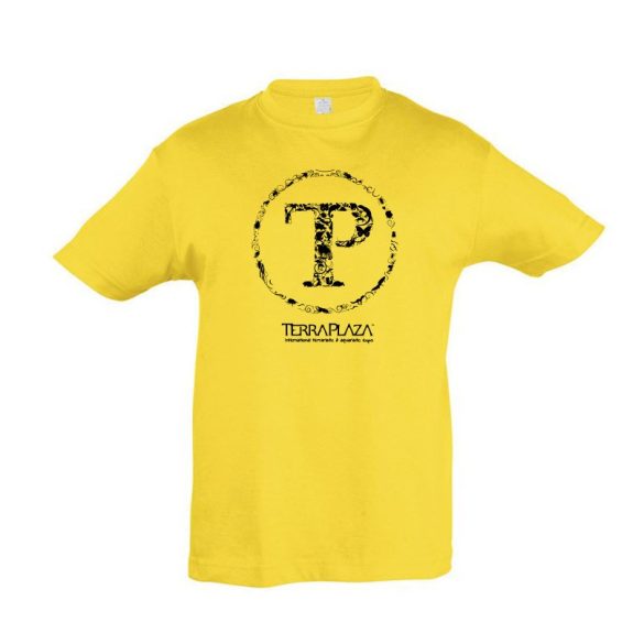 TerraPlaza kör fekete logo gold gyermek póló