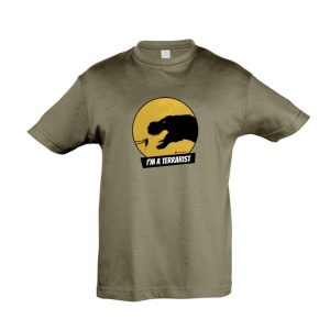 T-rex terrarista army gyermek póló
