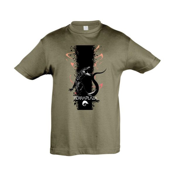 Varánusz army színű gyermek póló