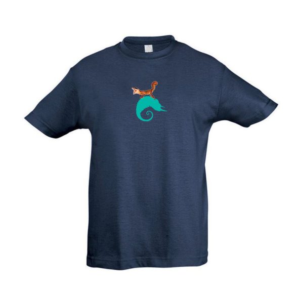 Aeluroscalabotes felinus denim színű gyermek póló