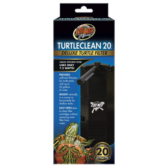 Zoo Med TurtleClean 20 - energiatakarékos teknős szűrő - 75 litertől