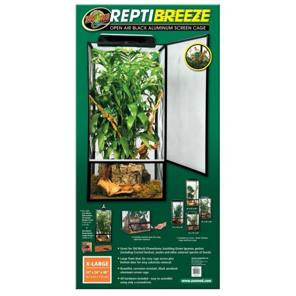 ZooMed ReptiBreeze Alum Screen Cage 61 x 61 x 122 cm